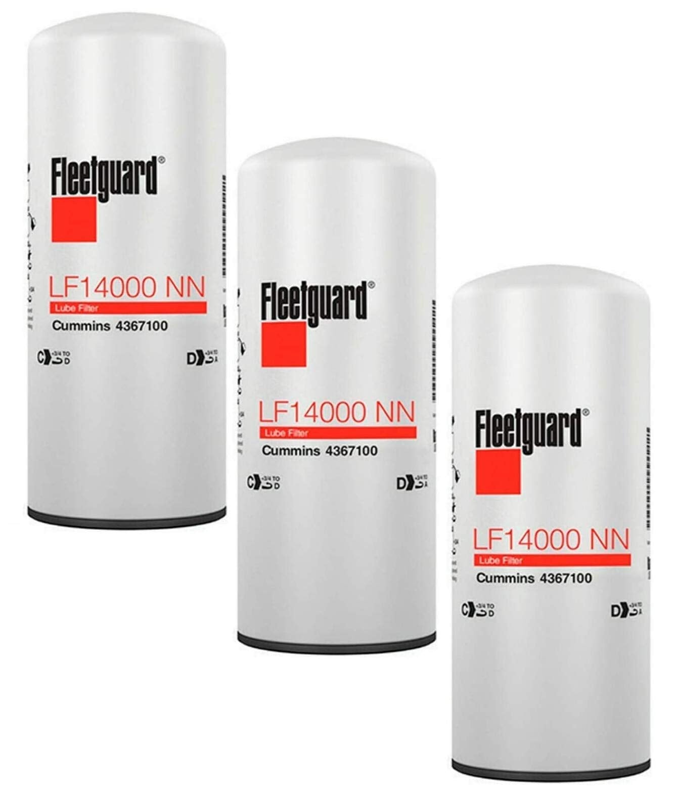 FleetGuard Oil Filter LF14000NN (LOT OF 3)